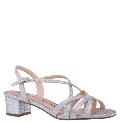 Nina Shoes Gemma Dark Silver Sandal Low-Heel