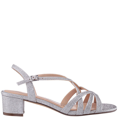 Nina Shoes Gemma Dark Silver Sandal Low-Heel