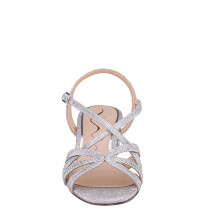 Nina Shoes Gemma Dark Silver Sandal Low-Heel