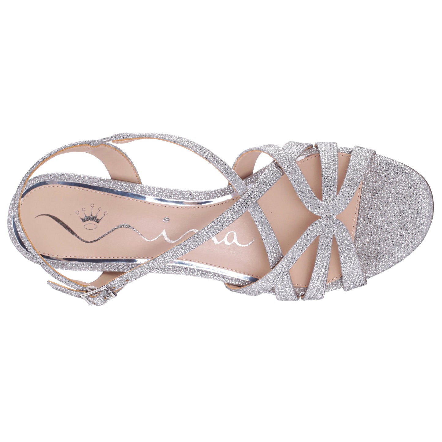 Nina Shoes Gemma Dark Silver Sandal Low-Heel