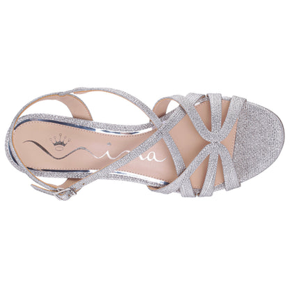 Nina Shoes Gemma Dark Silver Sandal Low-Heel