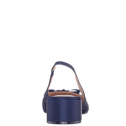 Nina Shoes Kourtny Blue Block-Heel Pumps