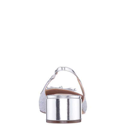 Nina Shoes Kourtny Silver Block-Heel Pumps