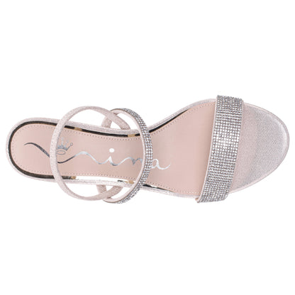 Nina Shoes Gwenda Platino Sandal Low-Heel Sandals