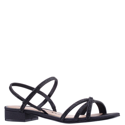 Nina Shoes Sonja Black Sandal Flat-Shoe Sandals