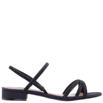 Nina Shoes Sonja Black Sandal Flat-Shoe Sandals