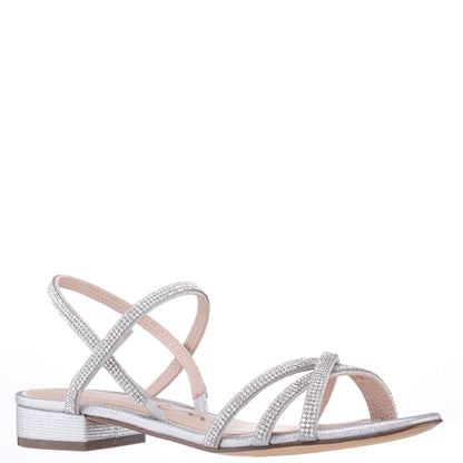 Nina Shoes Sonja Silver Sandal Flat-Shoe Sandals