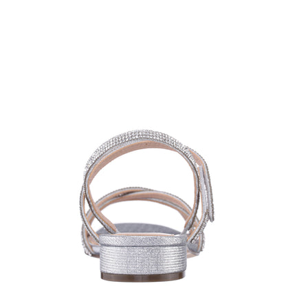 Nina Shoes Sonja Silver Sandal Flat-Shoe Sandals