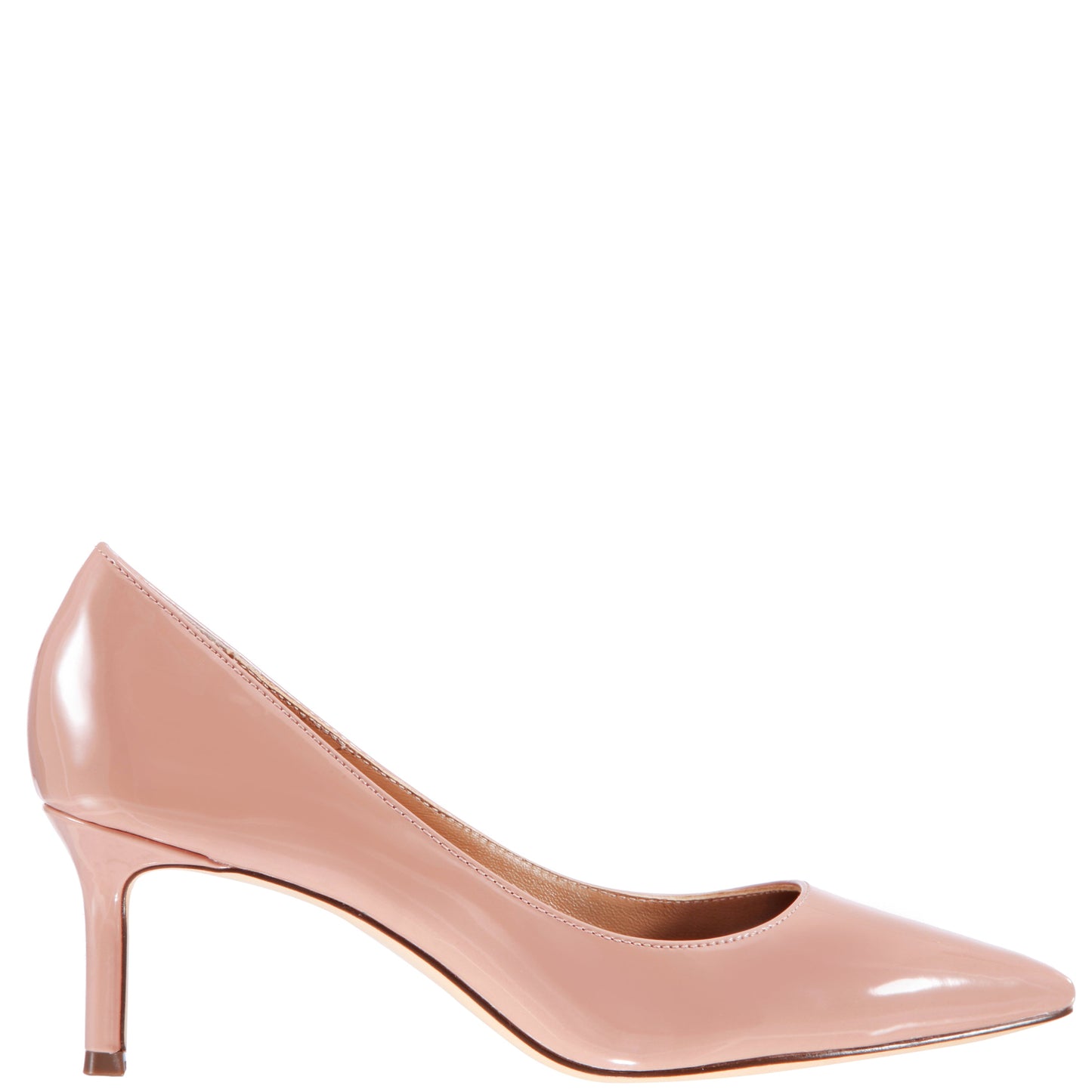 Nina Shoes Nina60 Rose Nude Patent Leatherette Mid-Heel Classic Pump