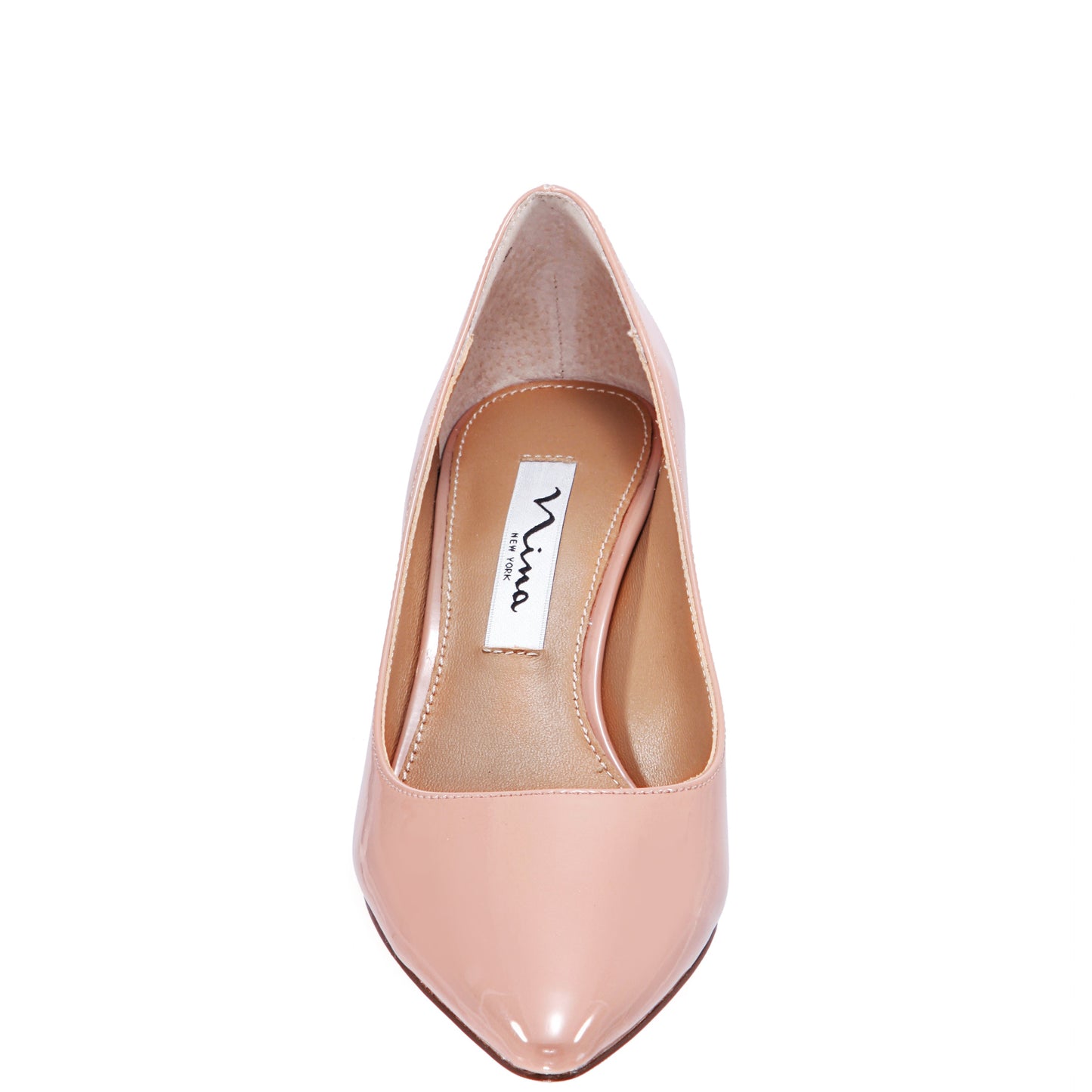 Nina Shoes Nina60 Rose Nude Patent Leatherette Mid-Heel Classic Pump