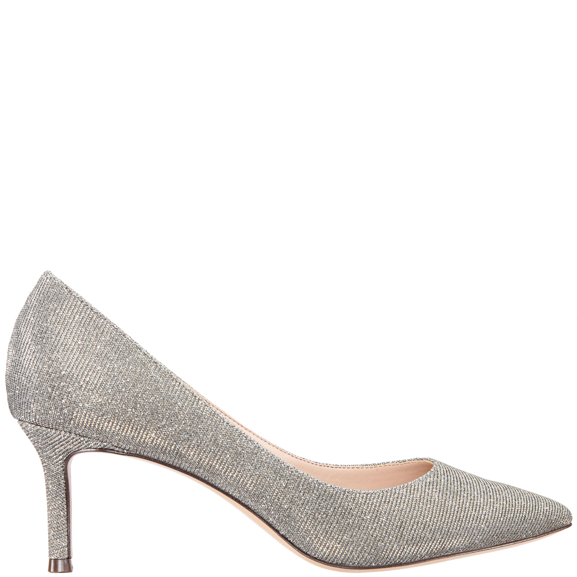 Nina Shoes Nina60 Steel Metallic Textured Mid-Heel Classic Pump