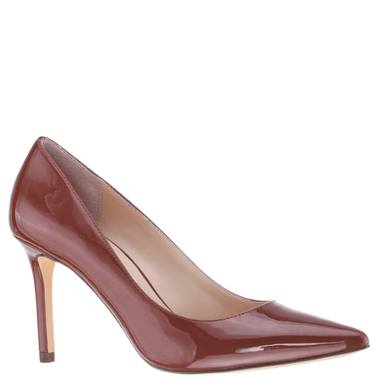 Nina Shoes Nina85 Brown Patent Leatherette High-Heel Classic Pump