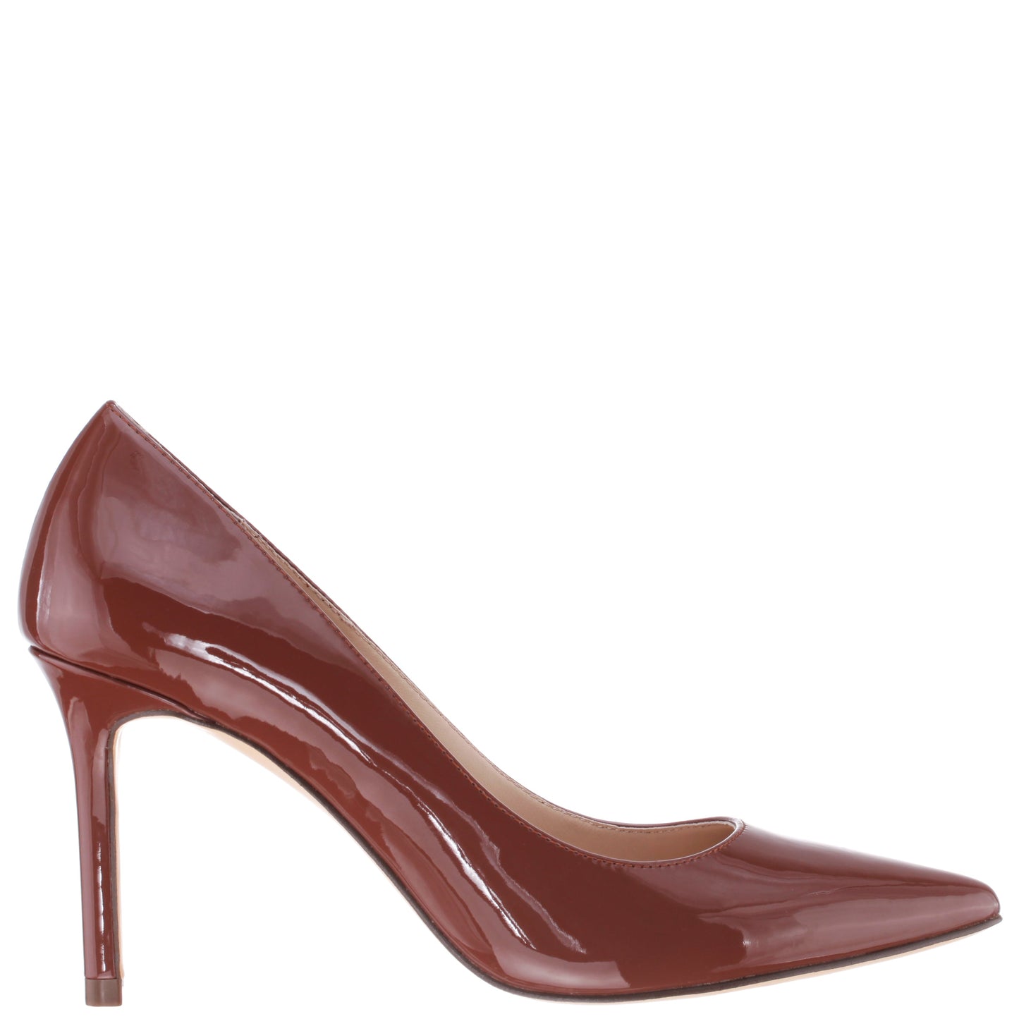Nina Shoes Nina85 Brown Patent Leatherette High-Heel Classic Pump