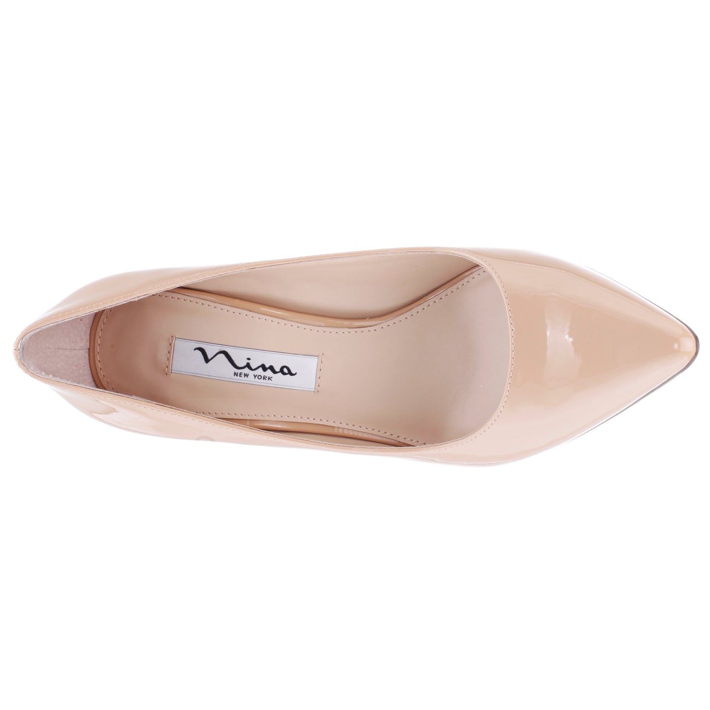 Nina Shoes Nina85 Beige Patent Leatherette High-Heel Classic Pump