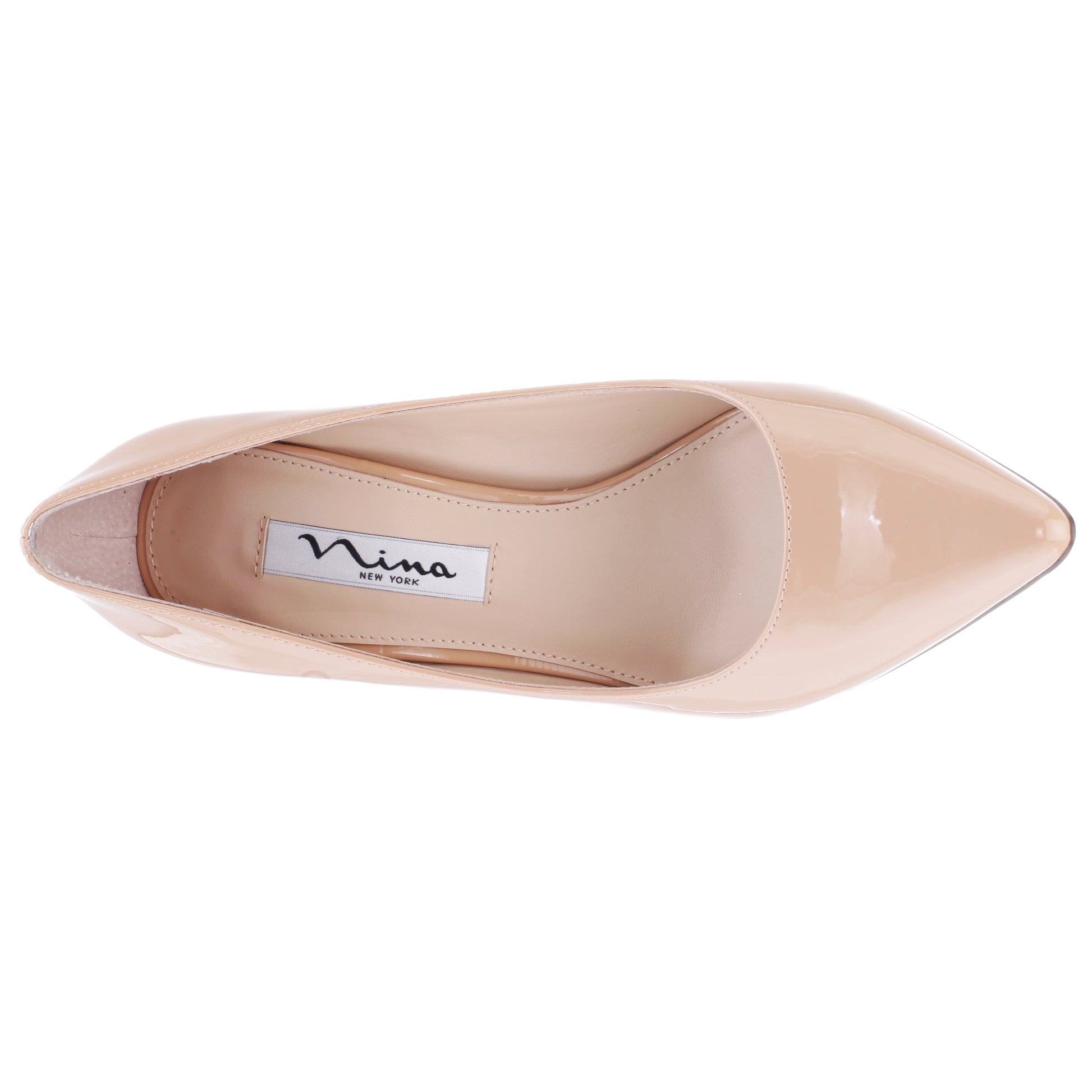 Nina Shoes Nina85 Beige Patent Leatherette High-Heel Classic Pump