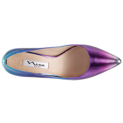 Nina Shoes Nina85 Blue Ombre Patent Leatherette High-Heel Classic Pump