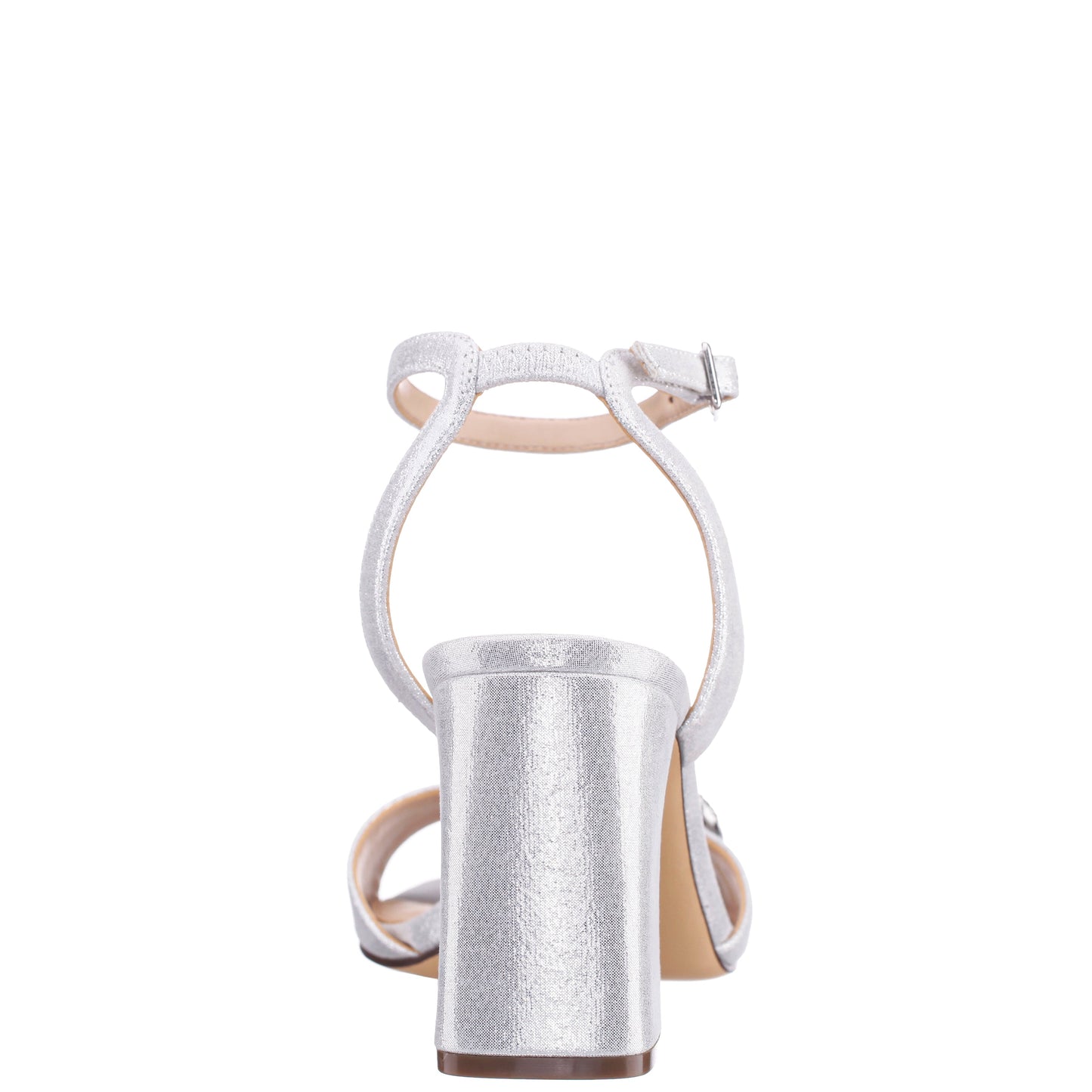 Nina Shoes Quenbie True Silver Sandal Mid-Heel