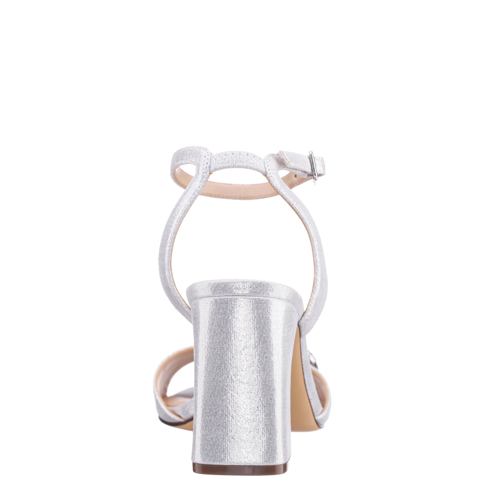 Nina Shoes Quenbie True Silver Sandal Mid-Heel
