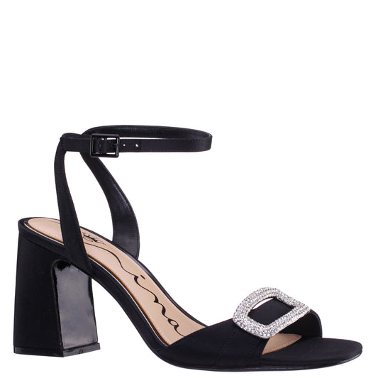 Nina Shoes Quenbie Black Sandal Mid-Heel