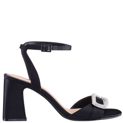 Nina Shoes Quenbie Black Sandal Mid-Heel