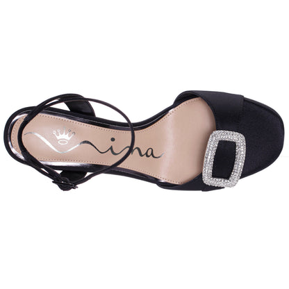 Nina Shoes Quenbie Black Sandal Mid-Heel