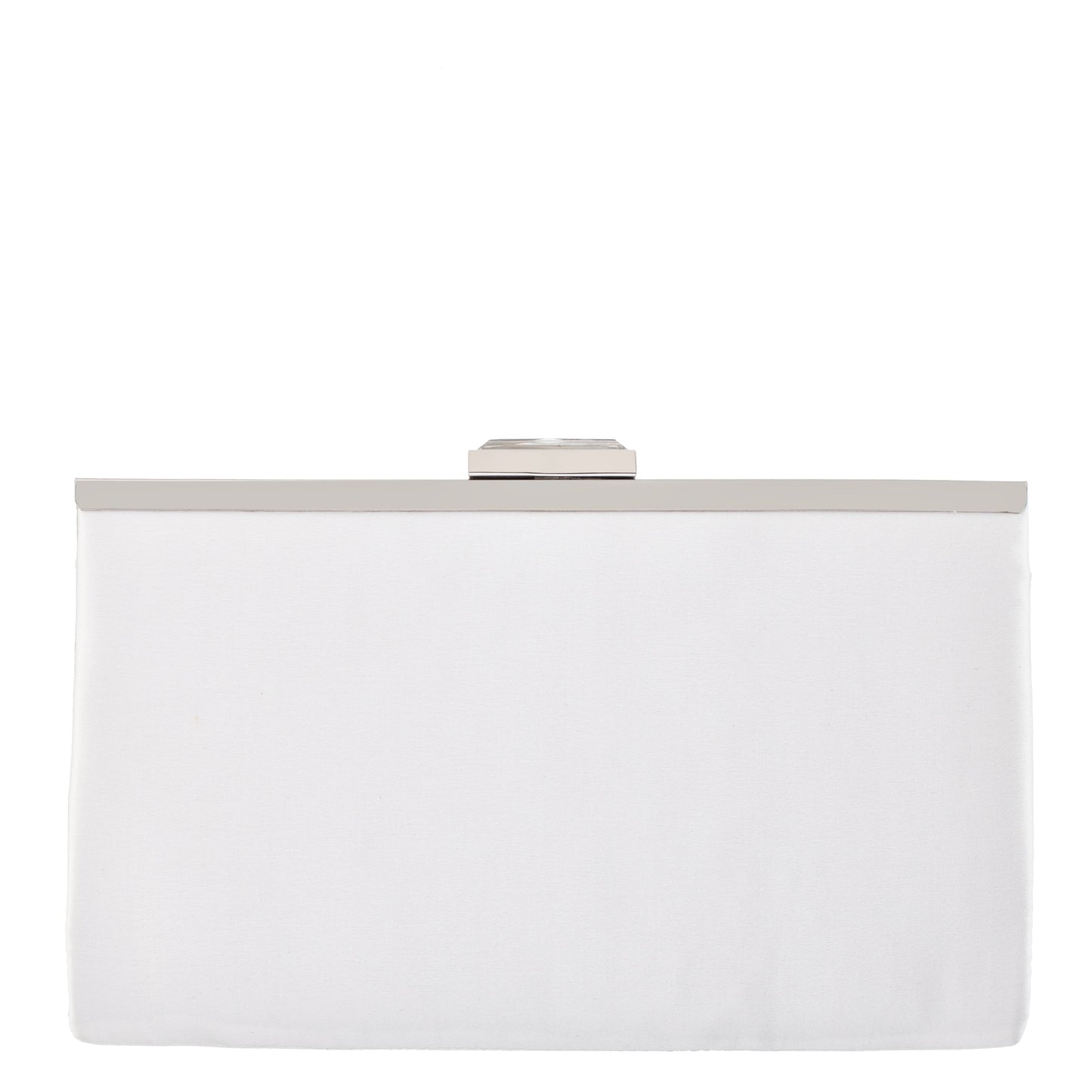Nina Shoes Ophelia White Pleated Satin Frame Clutch