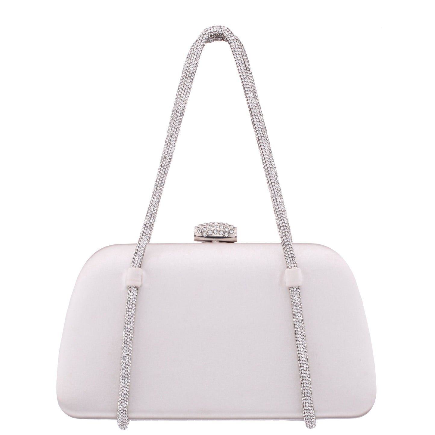 Nina Shoes Camara Beige Satin/Glass Crystal Minaudiere