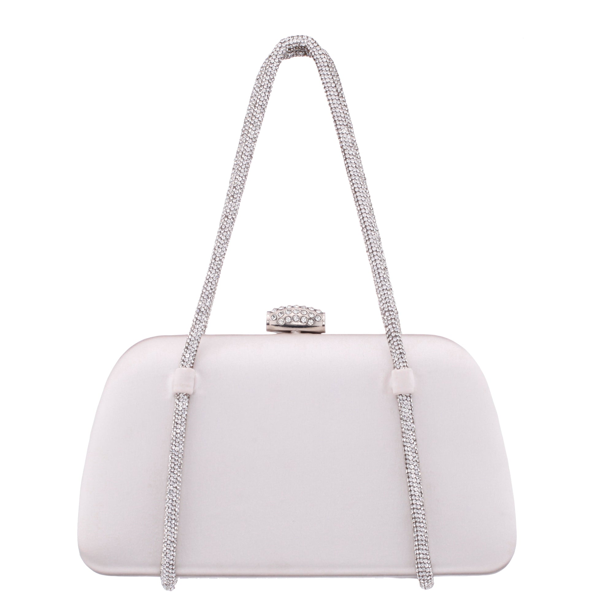 Nina Shoes Camara Beige Satin/Glass Crystal Minaudiere