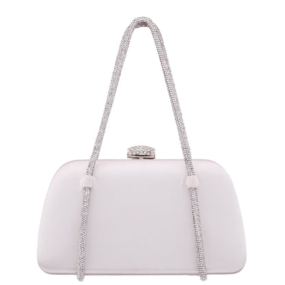 Nina Shoes Camara Beige Satin/Glass Crystal Minaudiere