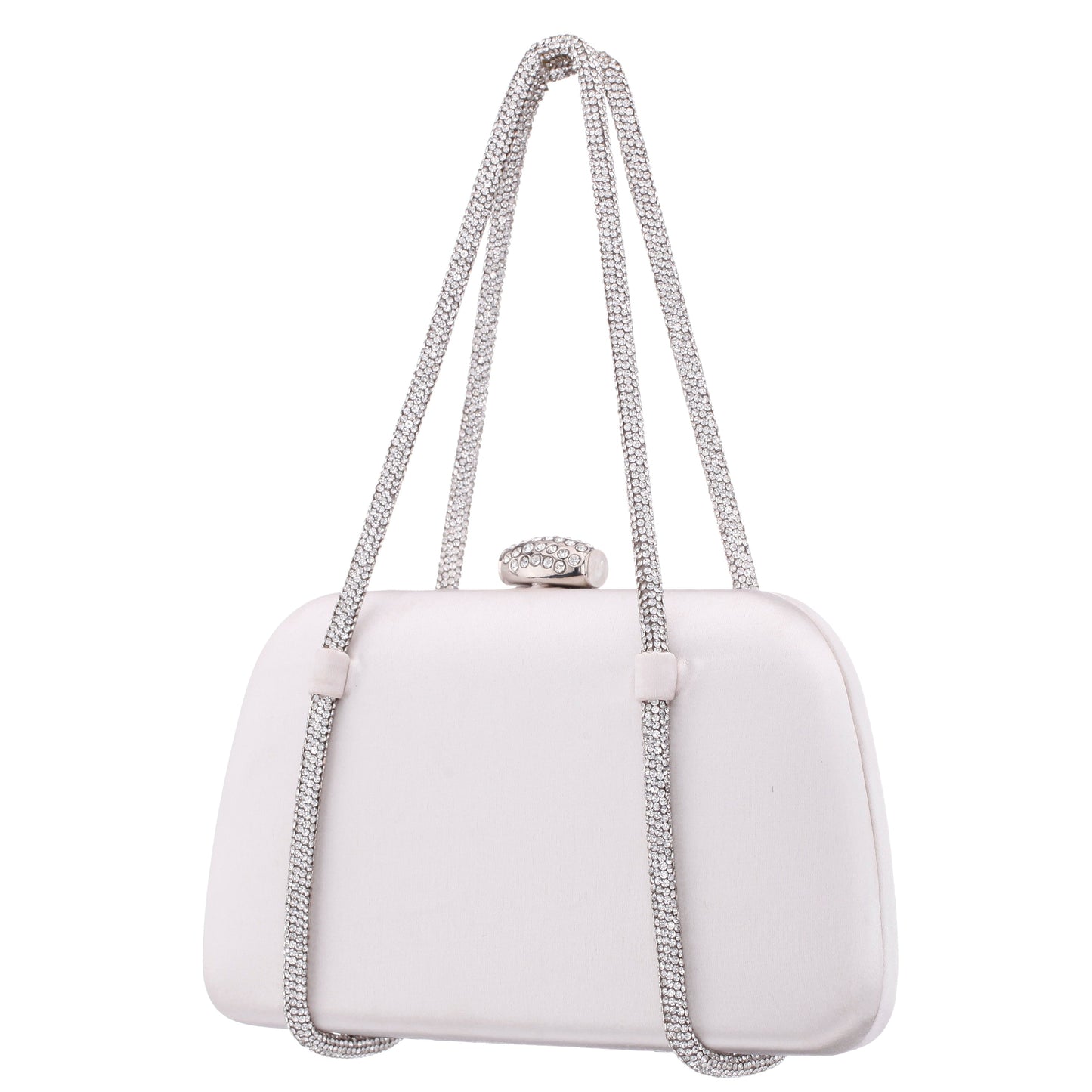Nina Shoes Camara Beige Satin/Glass Crystal Minaudiere
