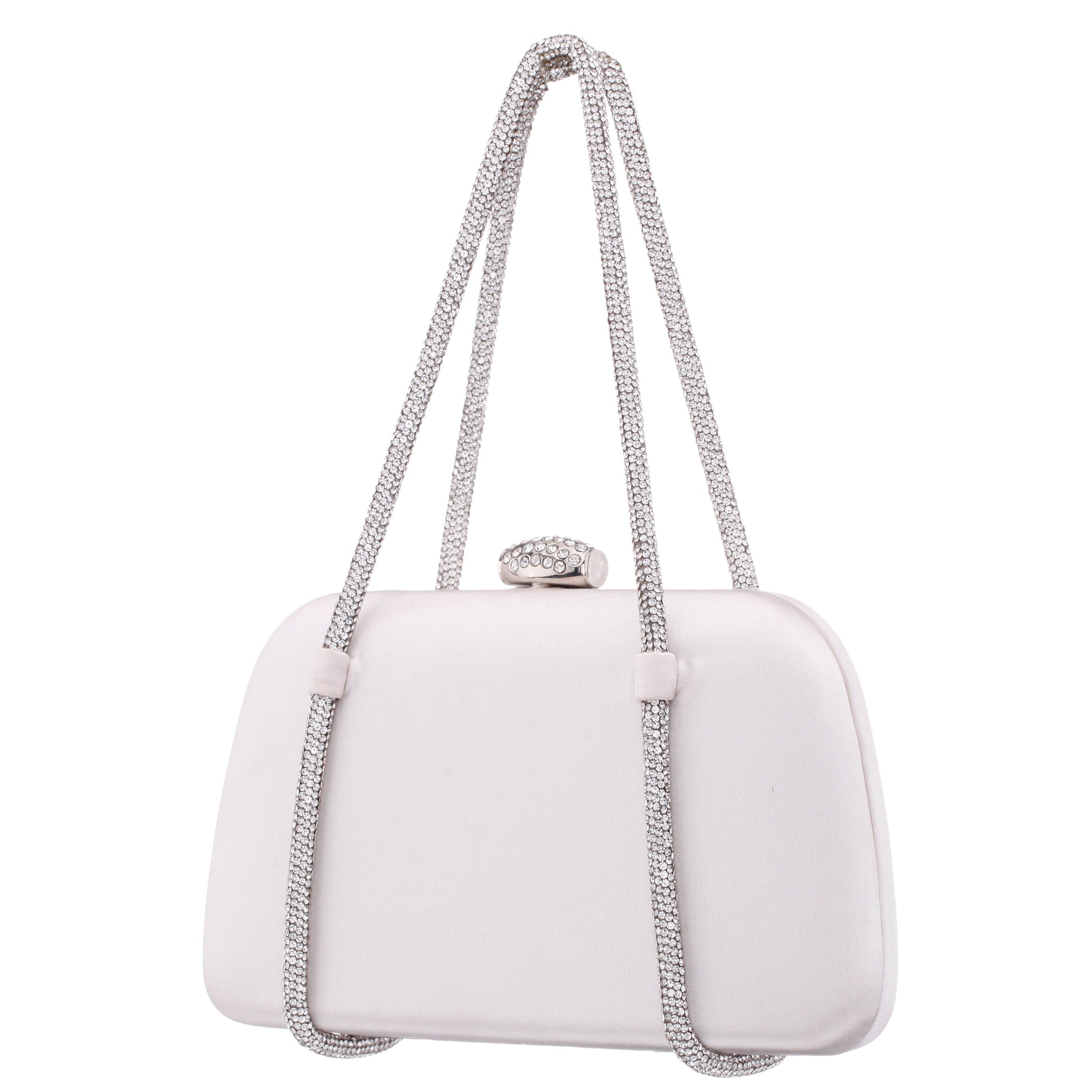 Nina Shoes Camara Beige Satin/Glass Crystal Minaudiere