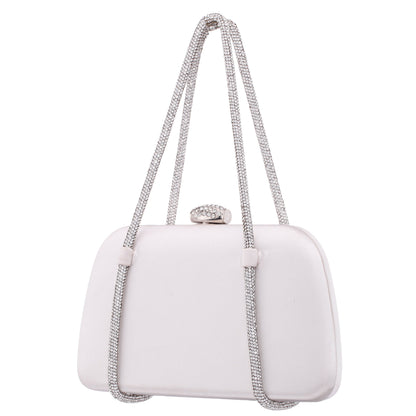 Nina Shoes Camara Beige Satin/Glass Crystal Minaudiere