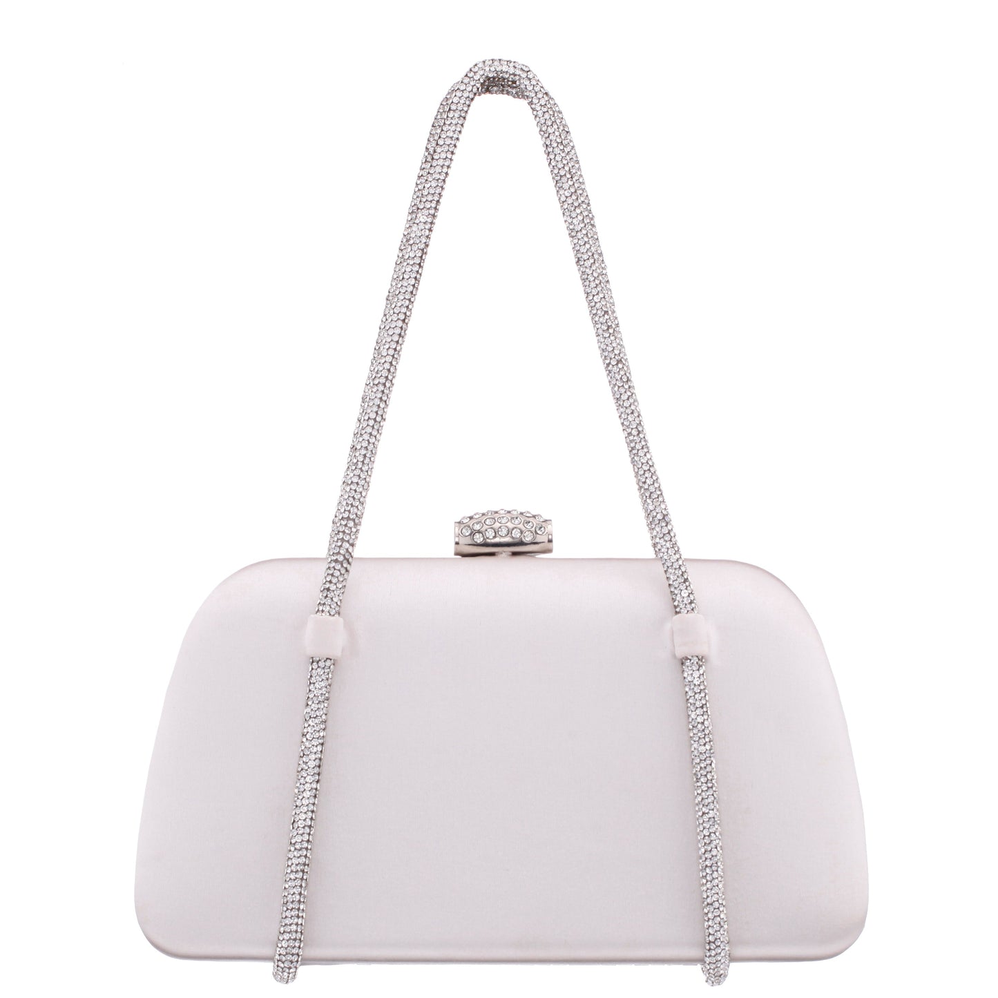 Nina Shoes Camara Beige Satin/Glass Crystal Minaudiere