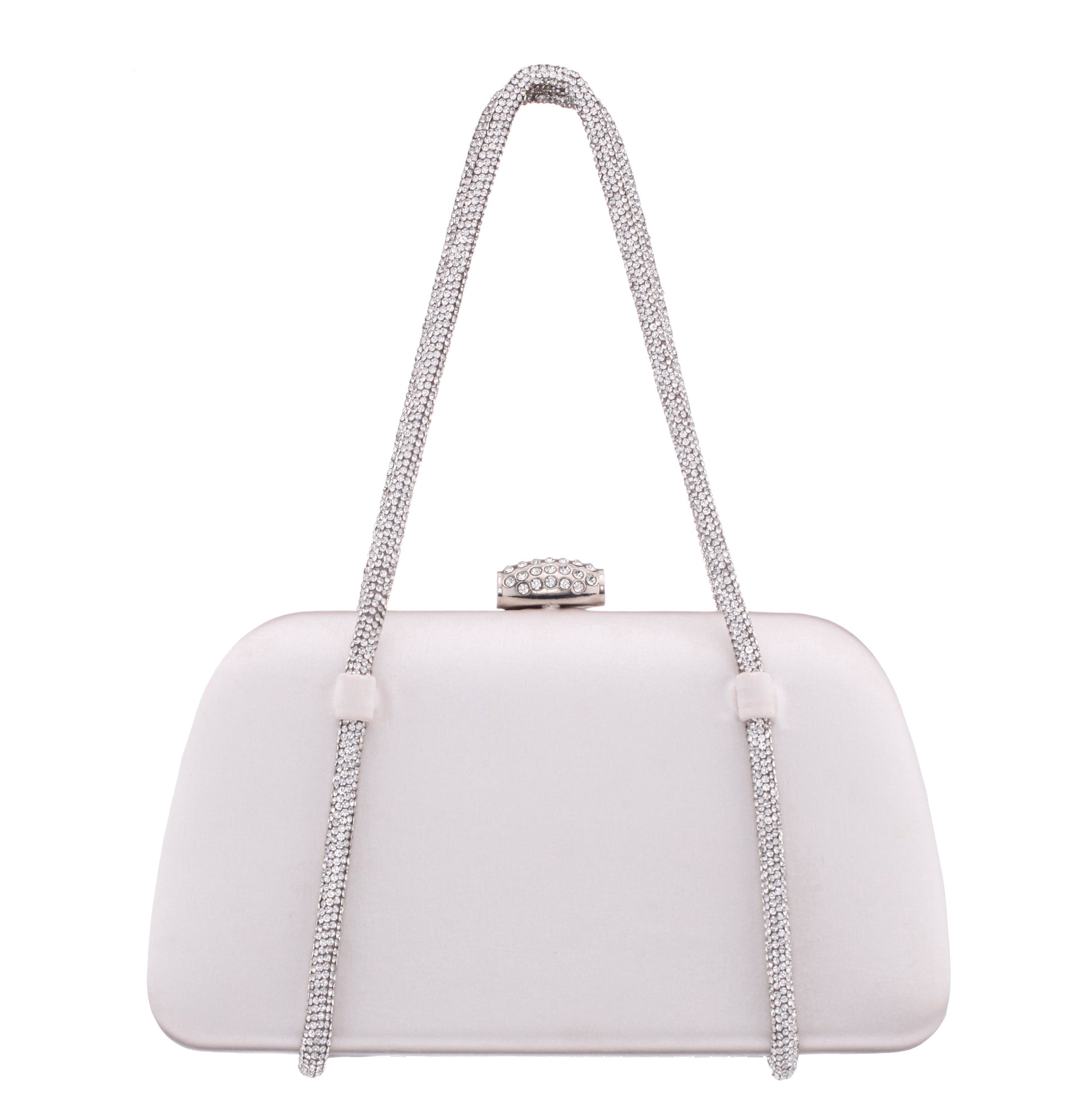 Nina Shoes Camara Beige Satin/Glass Crystal Minaudiere