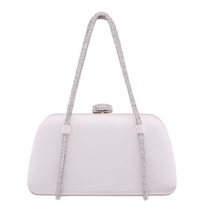 Nina Shoes Camara Beige Satin/Glass Crystal Minaudiere