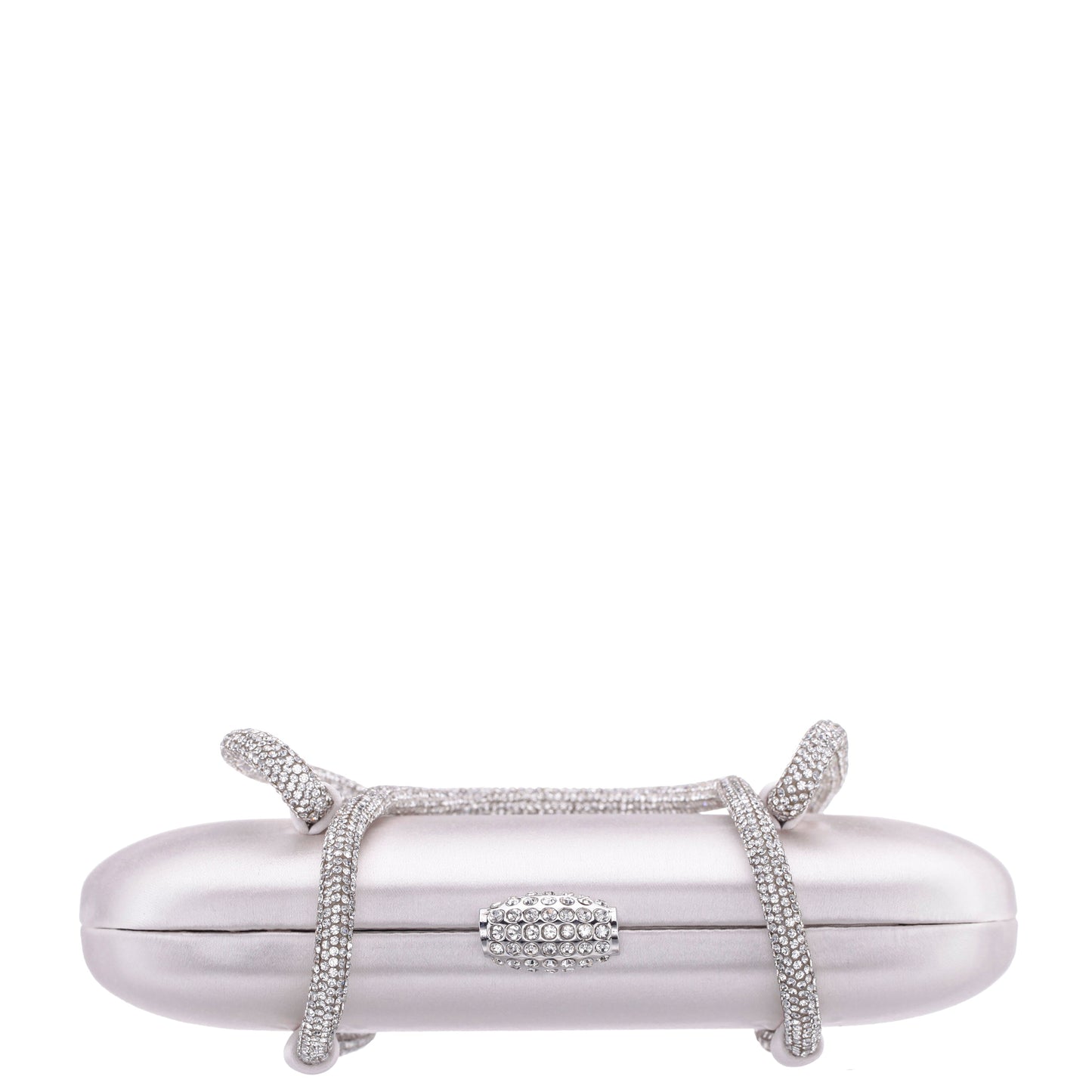 Nina Shoes Camara Beige Satin/Glass Crystal Minaudiere