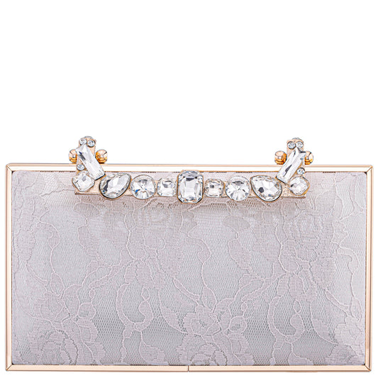 Nina Shoes Boujee-L Beige Lace Minaudiere