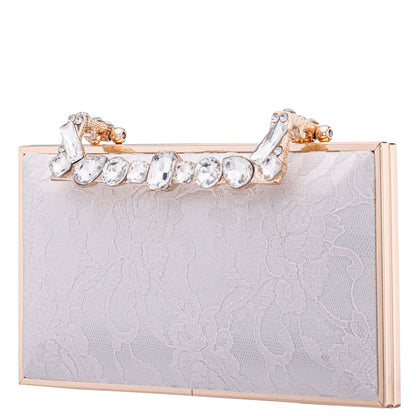 Nina Shoes Boujee-L Beige Lace Minaudiere