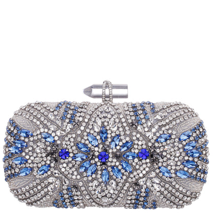 Nina Shoes Gelsey Silver Crystal Embellished Minaudiere