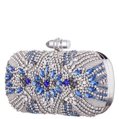 Nina Shoes Gelsey Silver Crystal Embellished Minaudiere