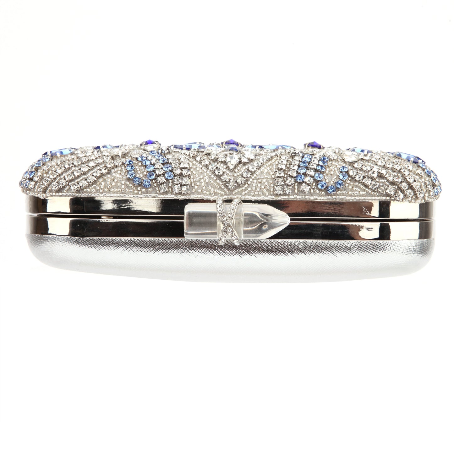 Nina Shoes Gelsey Silver Crystal Embellished Minaudiere
