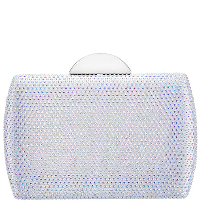 Nina Shoes Pacey White Ab Allover Crystal Minaudiere