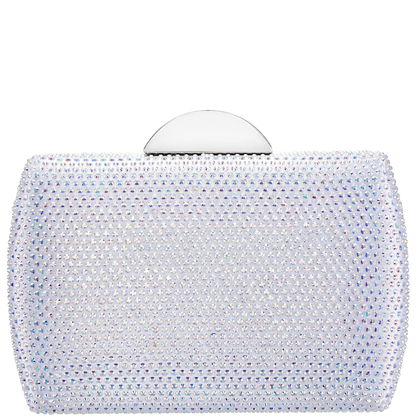 Nina Shoes Pacey White Ab Allover Crystal Minaudiere