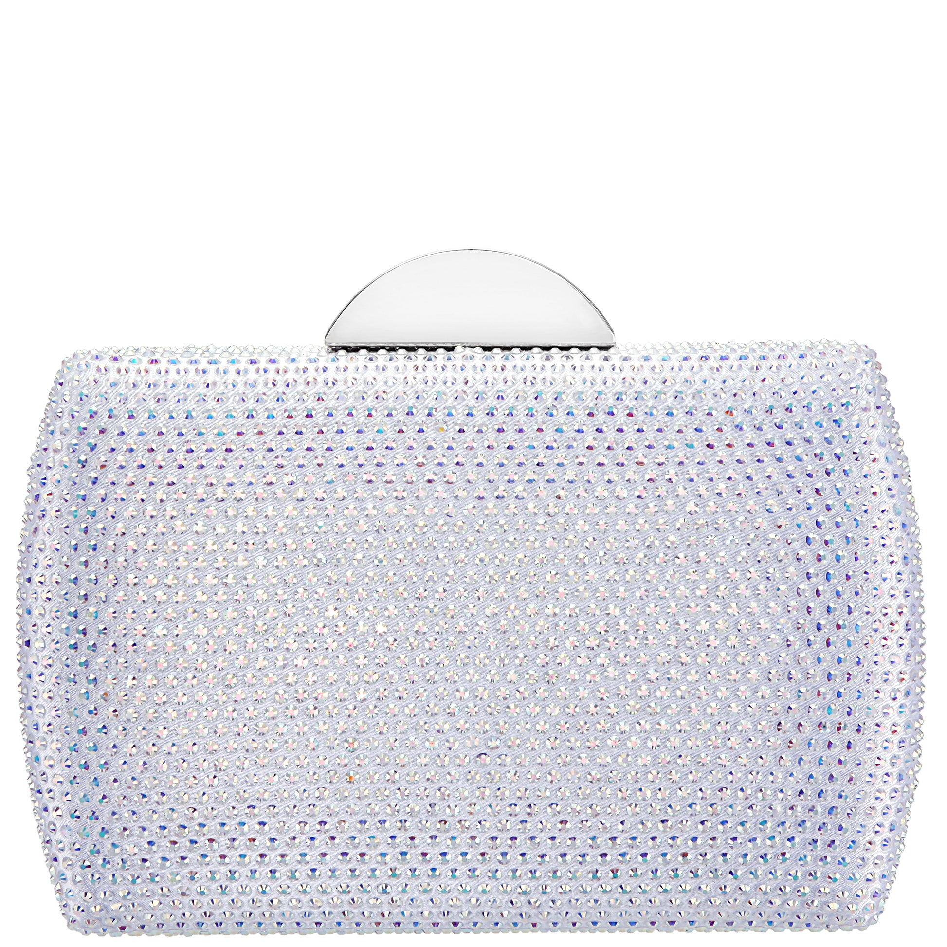 Nina Shoes Pacey White Ab Allover Crystal Minaudiere