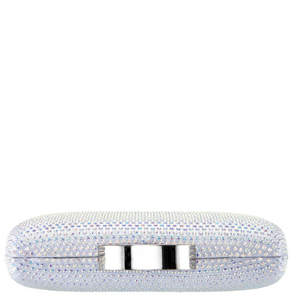 Nina Shoes Pacey White Ab Allover Crystal Minaudiere