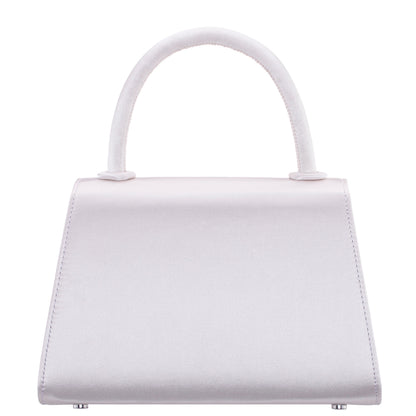 Nina Shoes Alila Beige Satin/Glass Crystal Satchel Bag