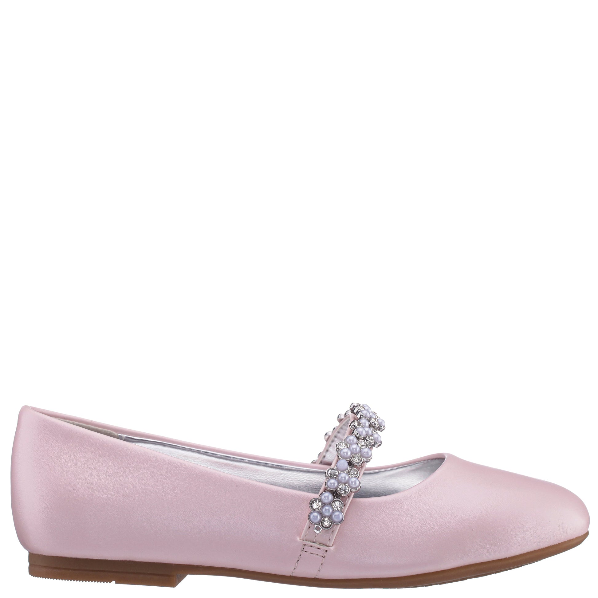Nina Shoes Girls Joansie Pink Pearlized Ballet Dress Shoe