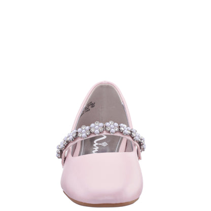 Nina Shoes Girls Joansie Pink Pearlized Ballet Dress Shoe