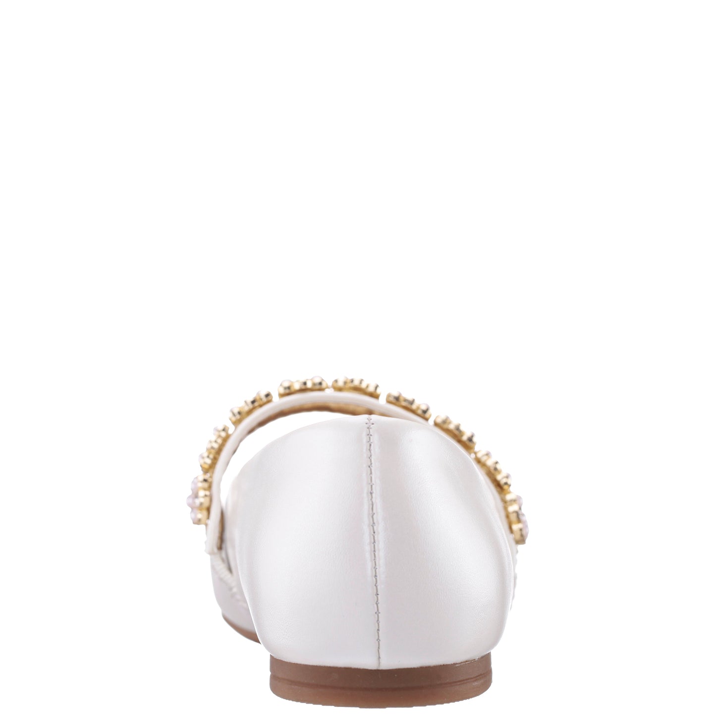 Nina Shoes Girls Joansie White Pearlized Ballet Dress Shoe