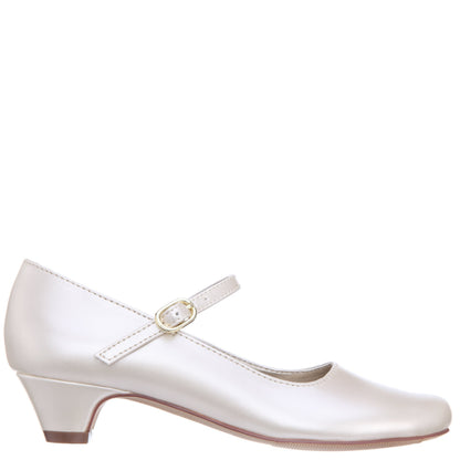 Nina Shoes Girls Seeley Beige Low Heel Dress Shoes